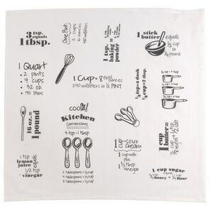 Cooks Conversions Graphite Krinkle Flour Sack 26 Inch Kitchen Dish Towel